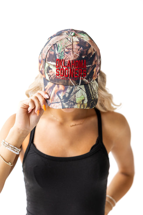 Oklahoma Brando Camo 5 Panel Canvas Baseball Hat