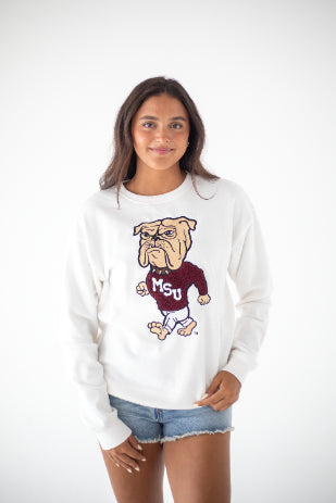 Mississippi State Mascot Chenille Comfort Crew