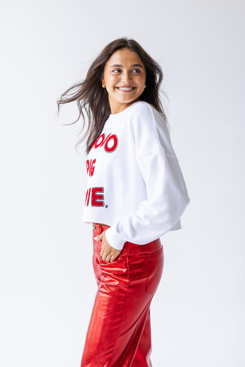 Arkansas Perkins Chenille Cropped Longsleeve