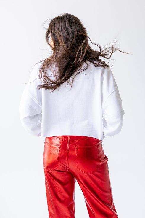 Arkansas Perkins Chenille Cropped Longsleeve