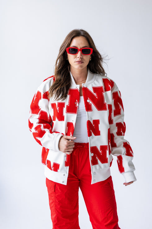 Nebraska Briggs Bomber Leather Bomber Jacket