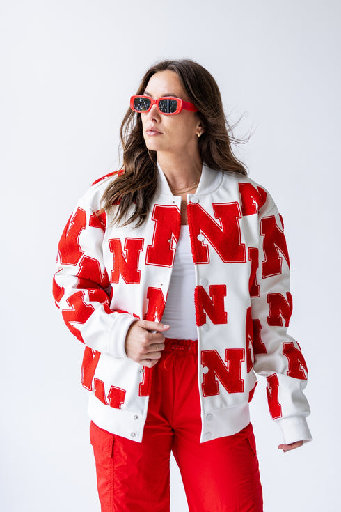 Nebraska Briggs Bomber Leather Bomber Jacket