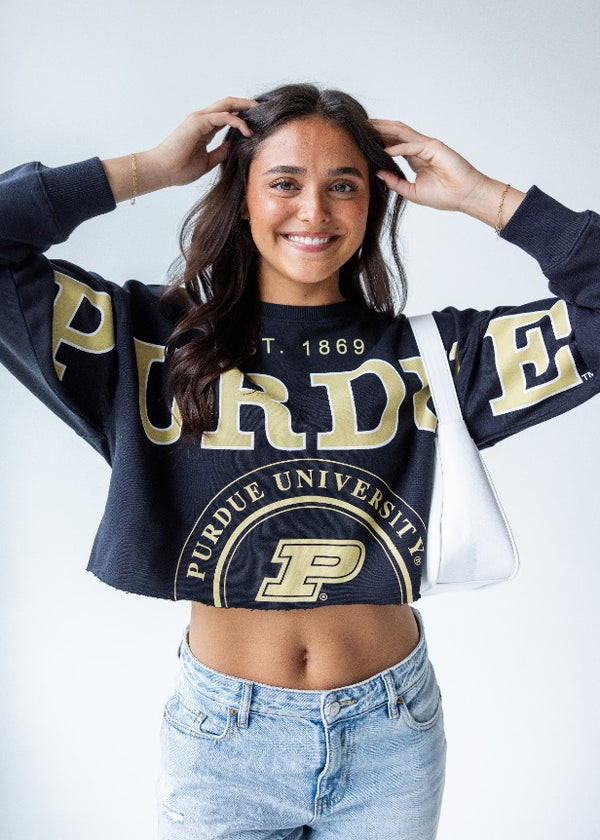 Purdue Phipps Split Sleeve Cropped Longsleeve