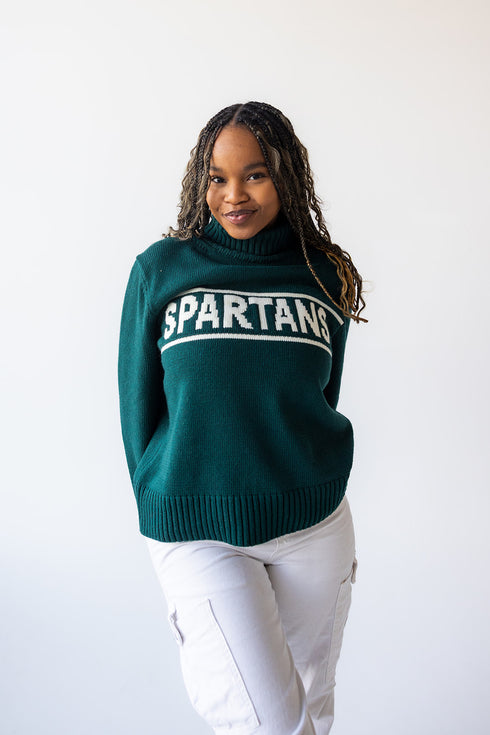 Michigan State Railway Rolled Turtleneck Sweater