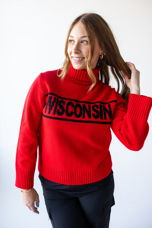 Wisconsin Railway Rolled Turtleneck Sweater