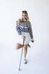 Sanford International Checkerboard Cropped Crewneck Sweater