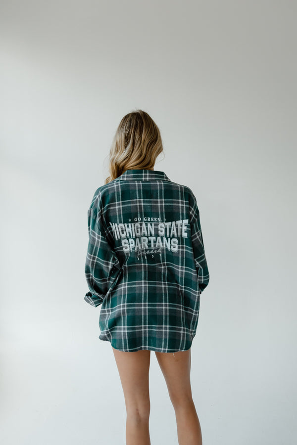 Michigan State Dunn Dream Oversized Plaid