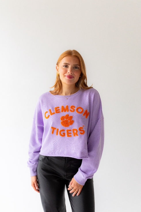 Clemson Perkins Chenille Cropped Longsleeve