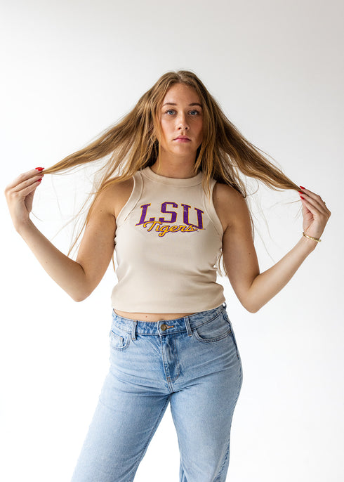 LSU Epps Arch Full Length Ribbed Basic Tank
