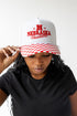 Nebraska Albon Checkered 5 Panel Canvas Baseball Hat
