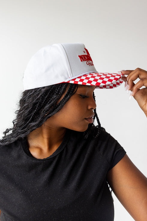 Nebraska Albon Checkered 5 Panel Canvas Baseball Hat