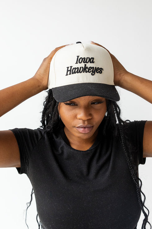 Iowa 3D Script 5 Panel Canvas Baseball Hat