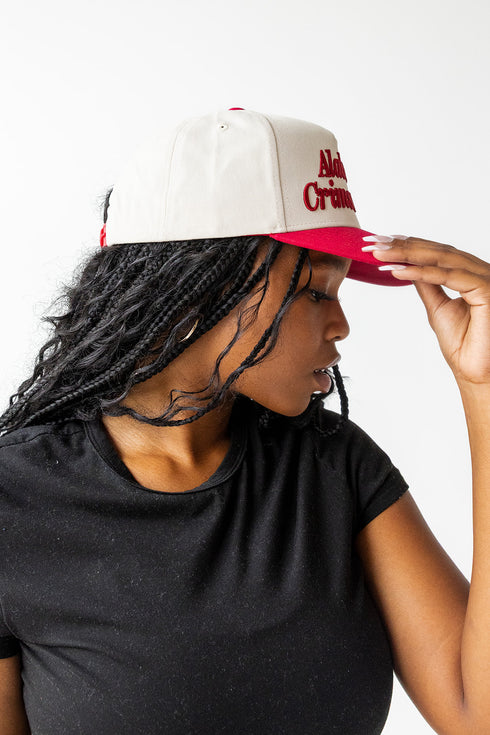 Alabama 3D Script 5 Panel Canvas Baseball Hat