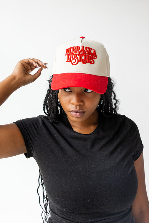 Nebraska Gaines Swash 5 Panel Canvas Baseball Hat