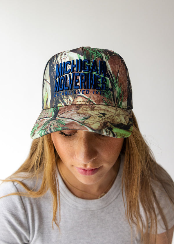 Michigan Brando Camo Canvas Trucker Hat