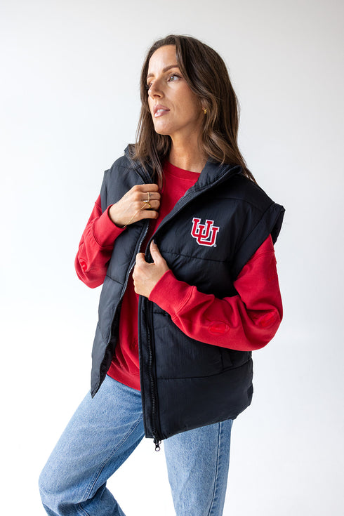 Utah Logo Patch Oversized Puffer Vest