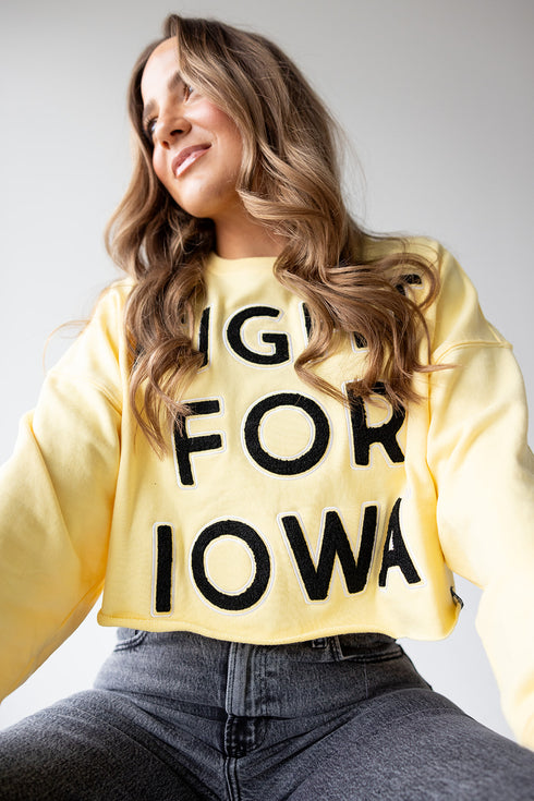 Iowa Perkins Chenille Cropped Longsleeve