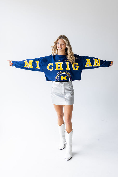 Michigan Phipps Split Sleeve Cropped Longsleeve
