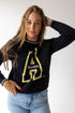 Appalachian State Wicks Woven Striped Detail Sweater
