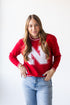 Nebraska Wicks Woven Striped Detail Sweater