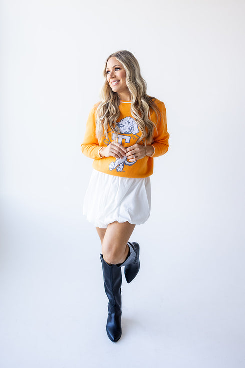 Tennessee Wicks Woven Striped Detail Sweater