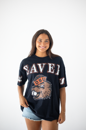 Oregon State Southern Split Oversized Band Tee