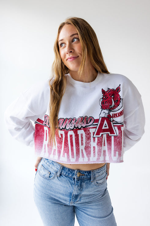 Arkansas Conway Crop Cropped Longsleeve