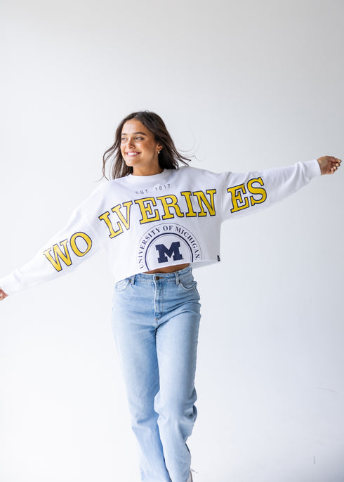 Michigan Phipps Split Sleeve Cropped Longsleeve