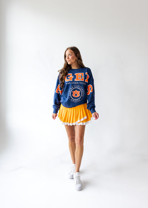 Auburn Philly Split Lantern Sleeve Crew