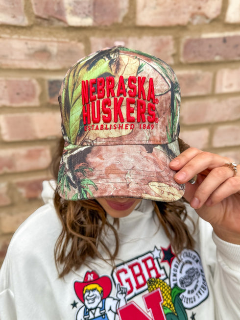 Nebraska Brando Camo Canvas Trucker Hat