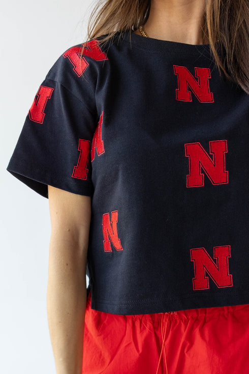 Nebraska Ritter Repeat Heavyweight Crop Tee