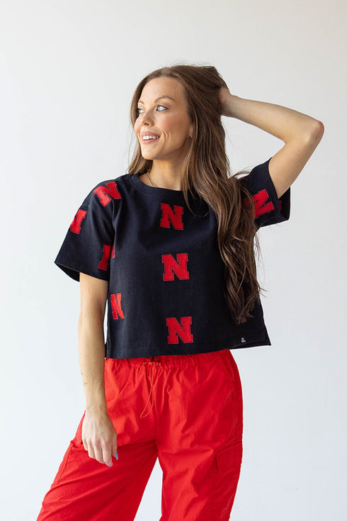 Nebraska Ritter Repeat Heavyweight Crop Tee