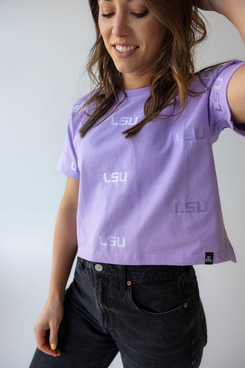 LSU Ritter Repeat Heavyweight Crop Tee