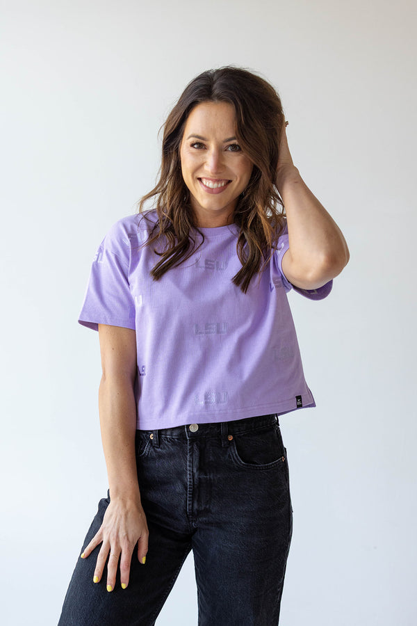 LSU Ritter Repeat Heavyweight Crop Tee