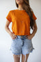 Texas Ritter Repeat Cropped Cuffed Tee