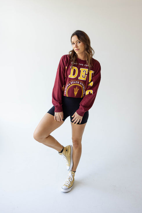Arizona State Phipps Split Sleeve Cropped Longsleeve
