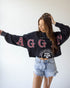Texas A&M Phipps Split Sleeve Cropped Corded Crew
