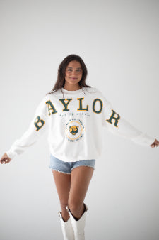 Baylor Philly Split Lantern Sleeve Crew
