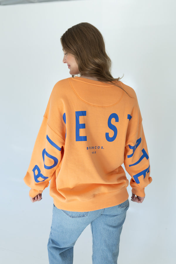 Boise State Barkley Split Lantern Sleeve Crew