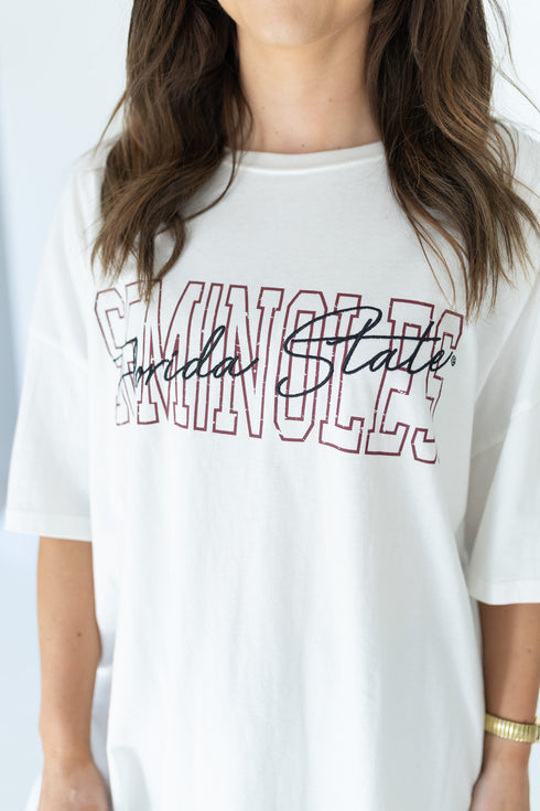FSU Owens Outline Oversized Band Tee