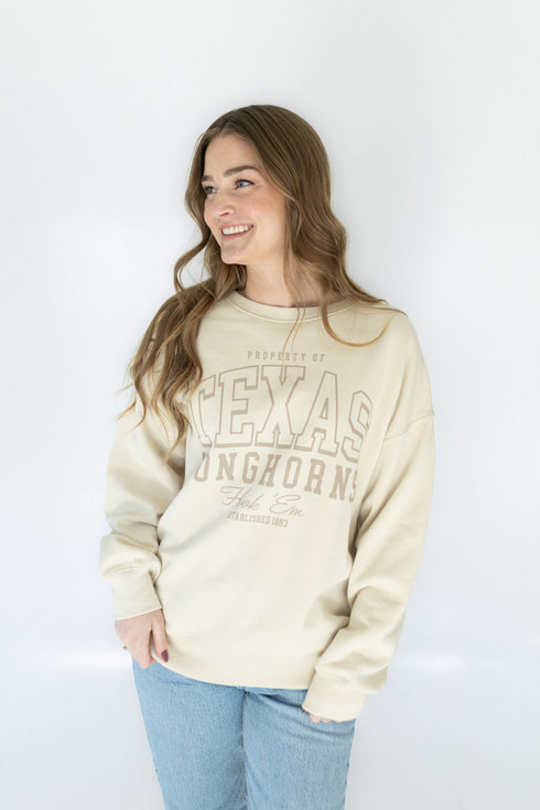 Texas Sanders Shadow Lantern Sleeve Crew