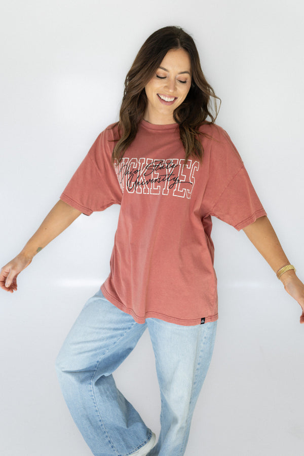 Ohio State Owens Outline Oversized Band Tee