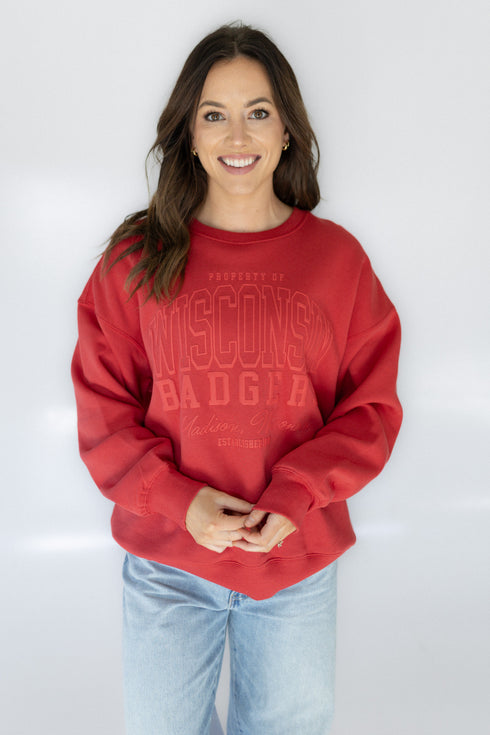 Wisconsin Sanders Shadow Lantern Sleeve Crew