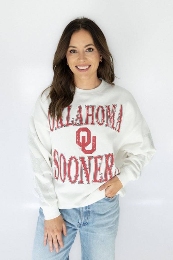 Oklahoma Wynn Star Sleeve OS Fleece Crew