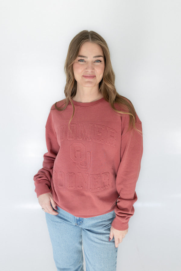 Oklahoma Vintage 81 Embossed Comfort Crew