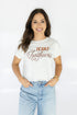 Texas Lasso Luxe Cropped Cuffed Tee