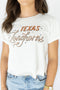 Texas Lasso Luxe Cropped Cuffed Tee