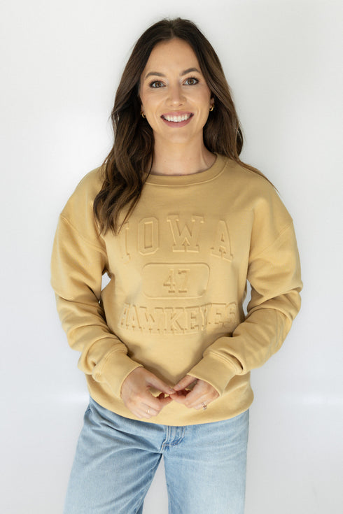 Iowa Vintage 81 Embossed Comfort Crew