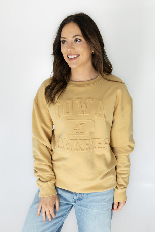 Iowa Vintage 81 Embossed Comfort Crew