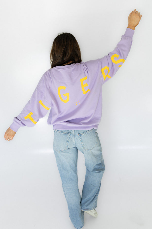 LSU Barkley Split Lantern Sleeve Crew